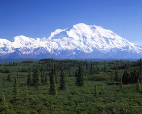 Mount McKinley in Denali National Park, Alaska