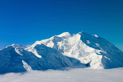 aerial view of Denali (formerly Mount McKinley), Alaska